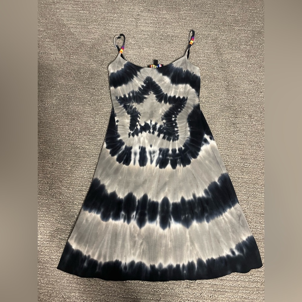 tie dye star print dress